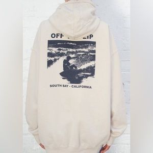 Brandy Melville cream oversized hoodie